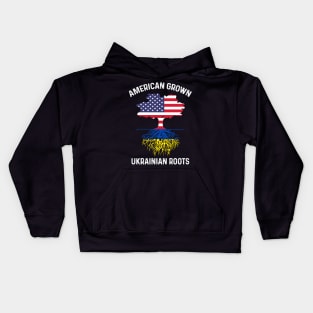 American Grown Ukrainian Roots Stand with Ukraine Kids Hoodie